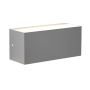 Martin Γκρι Επιτοίχιο Φωτιστικό (Up & Down), 12W, 3CCT, IP65, D:22cmx10cmx9cm