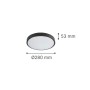 Torch Φωτιστικό Οροφής Εξωτερικού Ανθρακί LED 18W 3CCT  D:28x5,3cm, IP65
