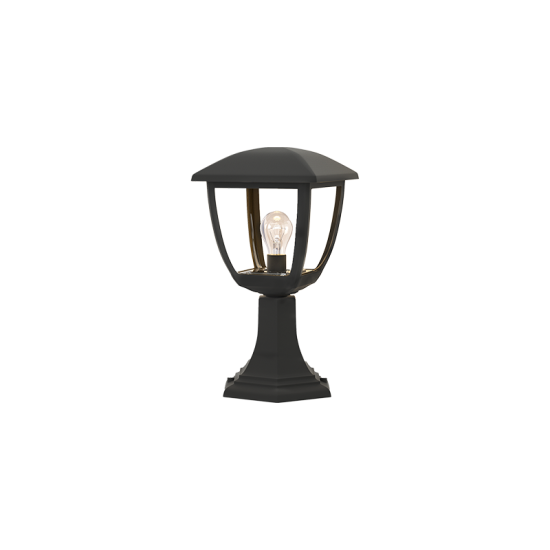 Avalanche Kολωνάκι Μαύρο και λαμπτήρα  Ε27 D:35,3x18,5cm, IP44