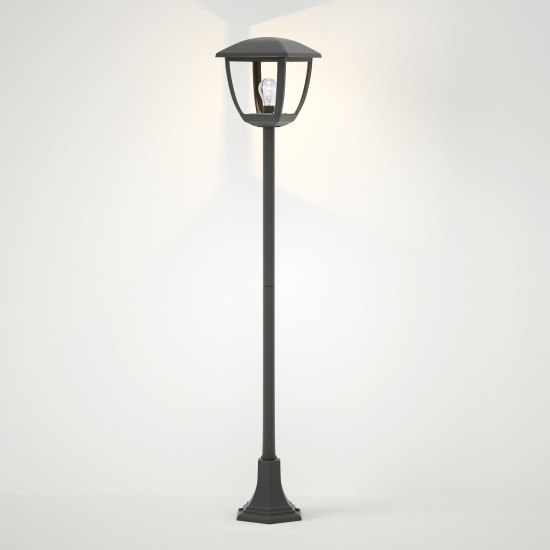 Avalanche Kολωνάκι Μαύρο και λαμπτήρα  Ε27 D:120x18,5cm, IP44