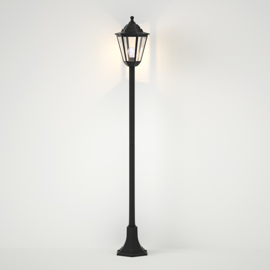 Redfish Kολωνάκι Μαύρο και λαμπτήρα  Ε27 D:120x21,6cm, IP44