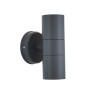 Quachita Ανθρακί Επιτοίχιο Φωτιστικό (Up & Down), 2xGU10, IP44, D:15,2x11,3cm