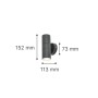 Quachita Ανθρακί Επιτοίχιο Φωτιστικό (Up & Down), 2xGU10, IP44, D:15,2x11,3cm