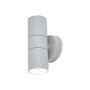Quachita Γκρι Επιτοίχιο Φωτιστικό (Up & Down), 2xGU10, IP44, D:15,2x11,3cm