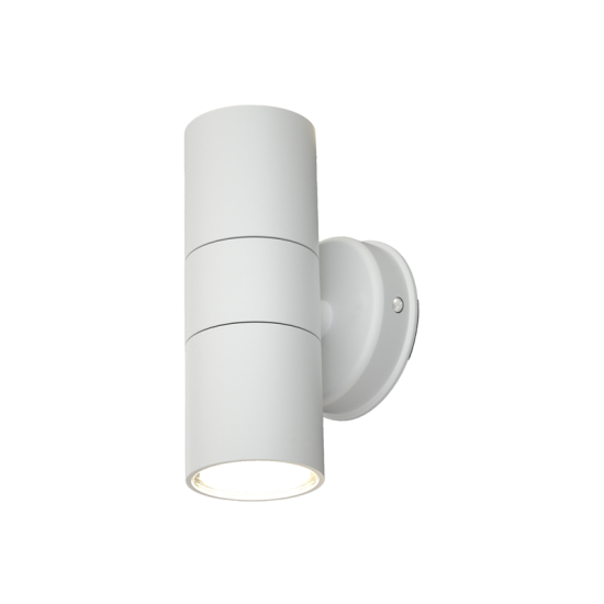 Quachita Λευκό Επιτοίχιο Φωτιστικό (Up & Down), 2xGU10, IP44, D:15,2x11,3cm