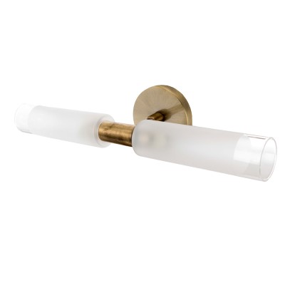   Επιτοίχιο φωτιστικό από οξυντέ μέταλλο και αμμοβολή γυαλί 2XG9 D:31,5cm (1039-Οξυντέ)