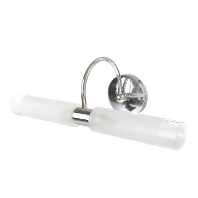  Επιτοίχιο φωτιστικό από χρώμιο μέταλλο και αμμοβολή γυαλί 2XG9 D:31,5cm (1041-Χρώμιο)