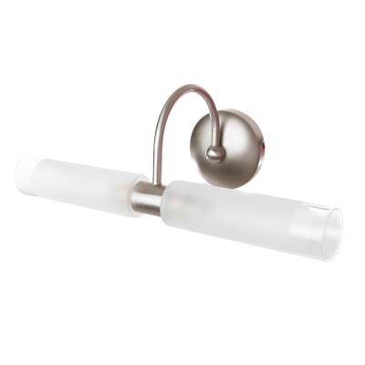   Επιτοίχιο φωτιστικό από νίκελ ματ μέταλλο και αμμοβολή γυαλί 2XG9 D:31,5cm (1041-Νίκελ Ματ)