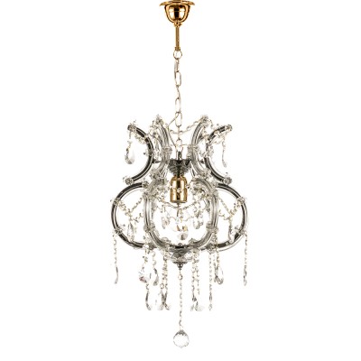  Κρεμαστό φωτιστικό από οξυντέ μέταλλο γυαλί και κρύσταλλα