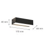 Martin - Outdoor wall lamp IP65 up and down. Anthracite . LED 9W cct . ABS+PC MATERIAL