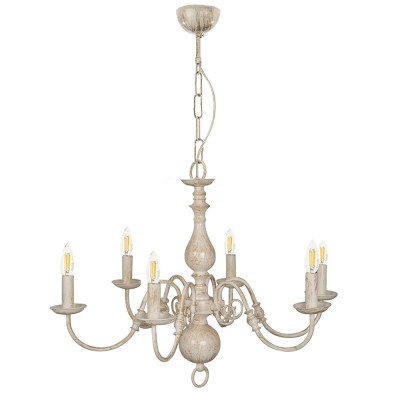 Φωτιστικο Οροφης Λευκο Πατινα  6Φ Φωτιστικο Οροφης Λευκο Πατινα  6Φ