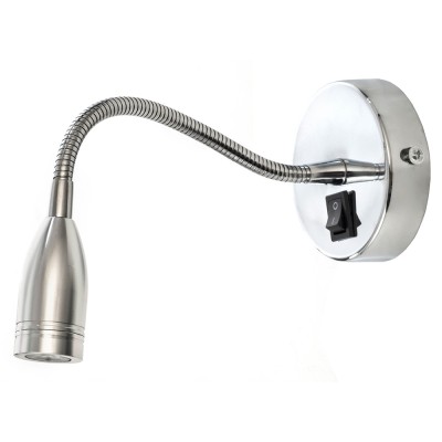  Επιτοίχιο φωτιστικό από χρώμιο μέταλλο με σπιράλ 