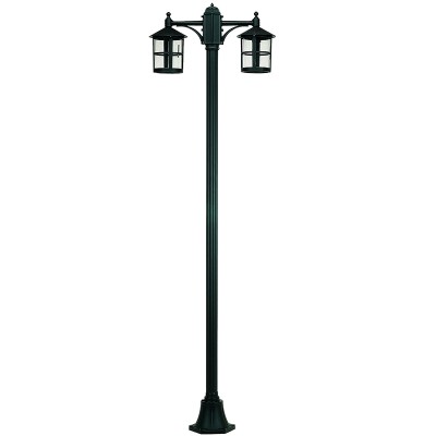 ΚΟΛΟΝΑ 324 200CM +ΚΕΦΑΛΗ ΑΛΟΥΜΙΝΙΟΥ ΔΙΦΩΤΗ  3476- 12 ΜΑΥΡΟ