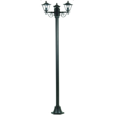 ΚΟΛΟΝΑ  324 200CM +ΚΕΦΑΛΗ ΑΛΟΥΜΙΝΙΟΥ ΤΡΙΦΩΤΗ  8026- 23 ΜΑΥΡΟ