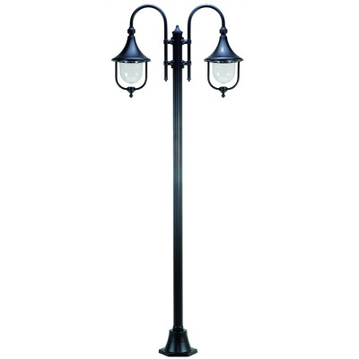 ΚΟΛΟΝΑ  ΑΛΟΥΜΙΝΙΟΥ 324 200CM+ΚΕΦΑΛΗ  ΔΙΦΩΤΗ 8156-12 ΜΑΥΡΟ