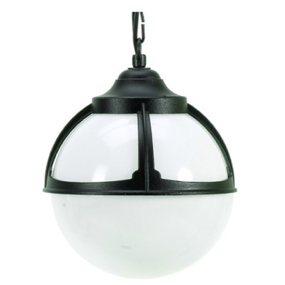 ΚΡΕΜΑΣΤΟ ΑΛΟΥΜ 25CM X 22CM  8184- 20 ΜΑΥΡΟ ΜΕ ΜΠΑΛΑ Φ20,CE,IP44,E27