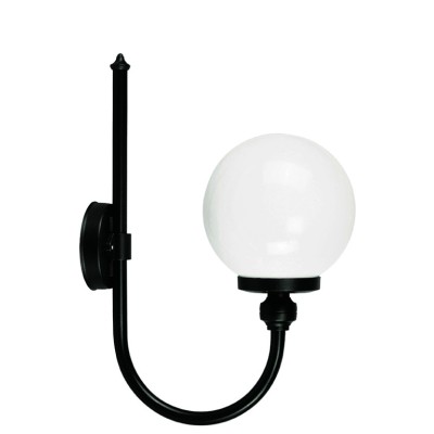 ΑΠΛΙΚΑ ΑΛΟΥΜ  3242- 220 ΜΑΥΡΟ ΜΕ ΜΠΑΛΑ Φ20, 49CM X 31CM, CE,IP43,E27