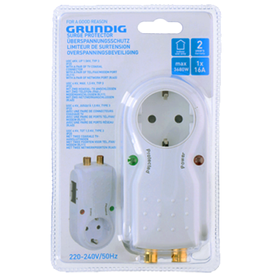 GRUNDIG 06668 ΑΝΤΙΚΕΡΑΥΝΙΚΟ ΣΥΣΚΕΥΩΝ + ΚΕΡΑΙΑΣ + RJ45 + RJ11  GRUNDIG 06668 ΑΝΤΙΚΕΡΑΥΝΙΚΟ ΣΥΣΚΕΥΩΝ + ΚΕΡΑΙΑΣ + RJ45 + RJ11