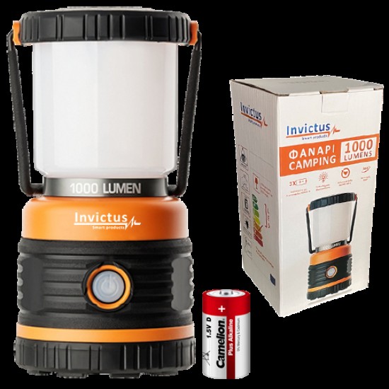 INVICTUS INV-1000-B ΦΑΝΑΡΙ CAMPING 100LM ME 3 ΜΠΑΤΑΡΙΕΣ D (δεν περιλαμβάνονται)
