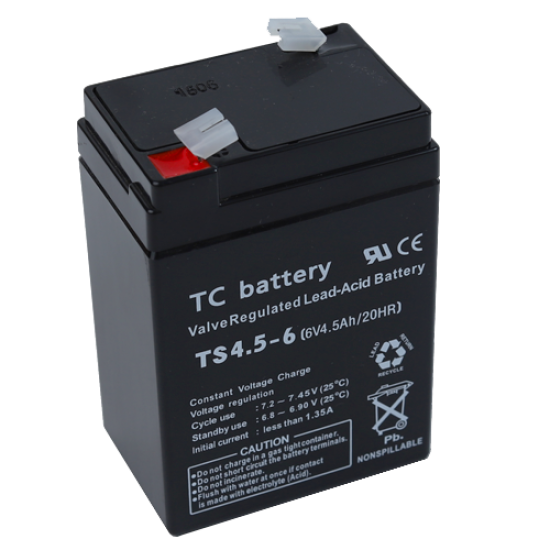 TC ΜΠΑΤΑΡΙΑ ΜΟΛΥΒΔΟΥ 4,5AH 6V TC BATTERY