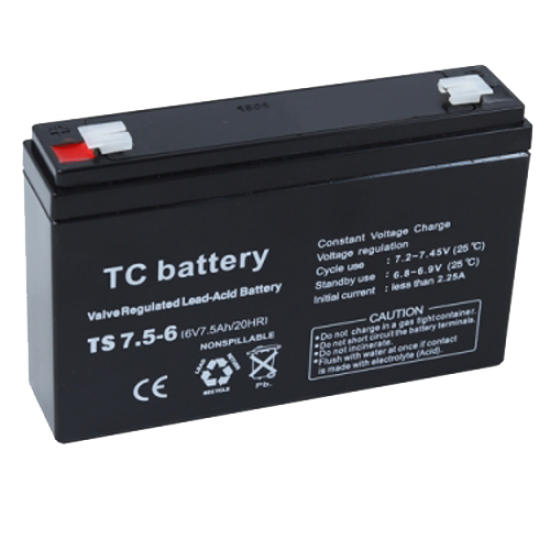TC ΜΠΑΤΑΡΙΑ ΜΟΛΥΒΔΟΥ 7,5AH 6V TC BATTERY