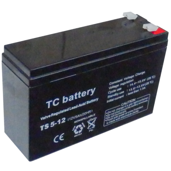 TC ΜΠΑΤΑΡΙΑ ΜΟΛΥΒΔΟΥ ΜΑΚΡΟΣΤΕΝΗ 5AH 12V TC BATTERY