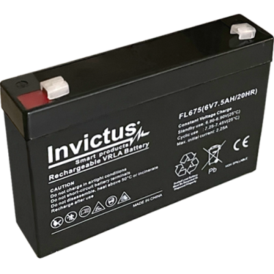 INVICTUS FL6-7,5 ΜΠΑΤΑΡΙΑ ΜΟΛΥΒΔΟΥ 7,5AH 6V INVICTUS INVICTUS FL6-7,5 ΜΠΑΤΑΡΙΑ ΜΟΛΥΒΔΟΥ 7,5AH 6V INVICTUS
