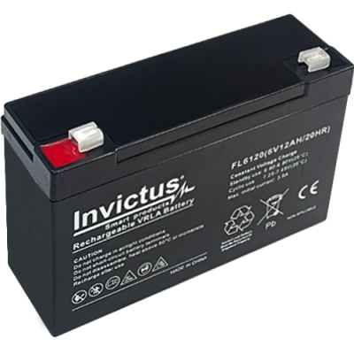 INVICTUS FL6-12 ΜΠΑΤΑΡΙΑ ΜΟΛΥΒΔΟΥ 12AH 6V INVICTUS