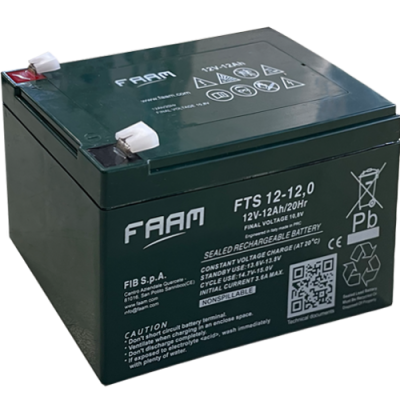 FLL12-12  ΜΠΑΤΑΡΙΑ ΜΟΛΥΒΔΟΥ FAAM 12AH 12V 