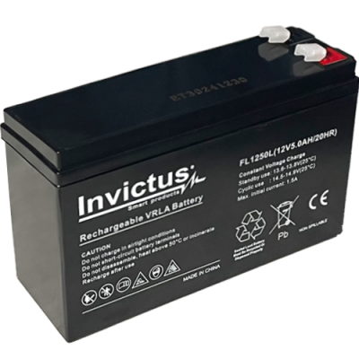 INVICTUS FL12-5L ΜΠΑΤΑΡΙΑ ΜΟΛΥΒΔΟΥ 5AH 12V ΜΑΚΡΟΣΤΕΝΗ INVICTUS INVICTUS FL12-5L ΜΠΑΤΑΡΙΑ ΜΟΛΥΒΔΟΥ 5AH 12V ΜΑΚΡΟΣΤΕΝΗ INVICTUS