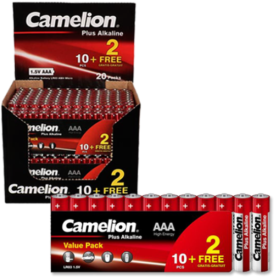 LR03 SP12 ΜΠΑΤΑΡΙΑ CAMELION ΑΛΚΑΛΙΚΗ AAA 10+2 CAMELION