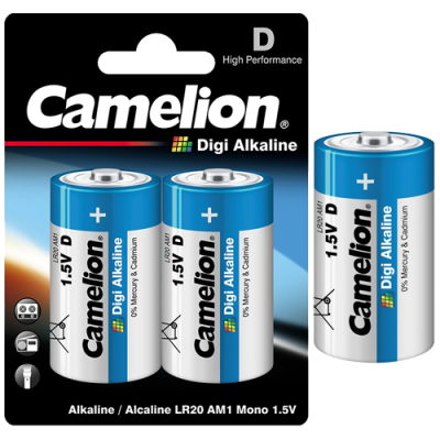 LR20-BP2DG ΜΠΑΤΑΡΙΑ CAMELION DIGI ΕΝΙΣΧΥΜΕΝΗ ΑΛΚΑΛΙΚΗ D CAMELION LR20-BP2DG ΜΠΑΤΑΡΙΑ CAMELION DIGI ΕΝΙΣΧΥΜΕΝΗ ΑΛΚΑΛΙΚΗ D CAMELION
