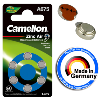A675-BP6 ΜΠΑΤΑΡΙΑ CAMELION ΑΚΟΥΣΤΙΚΩΝ ΒΑΡΗΚΟΙΑΣ CAMELION A675-BP6 ΜΠΑΤΑΡΙΑ CAMELION ΑΚΟΥΣΤΙΚΩΝ ΒΑΡΗΚΟΙΑΣ CAMELION