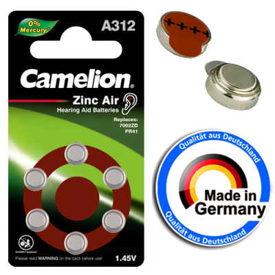 A312-BP6 ΜΠΑΤΑΡΙΑ CAMELION ΑΚΟΥΣΤΙΚΩΝ ΒΑΡΗΚΟΙΑΣ   CAMELION A312-BP6 ΜΠΑΤΑΡΙΑ CAMELION ΑΚΟΥΣΤΙΚΩΝ ΒΑΡΗΚΟΙΑΣ   CAMELION
