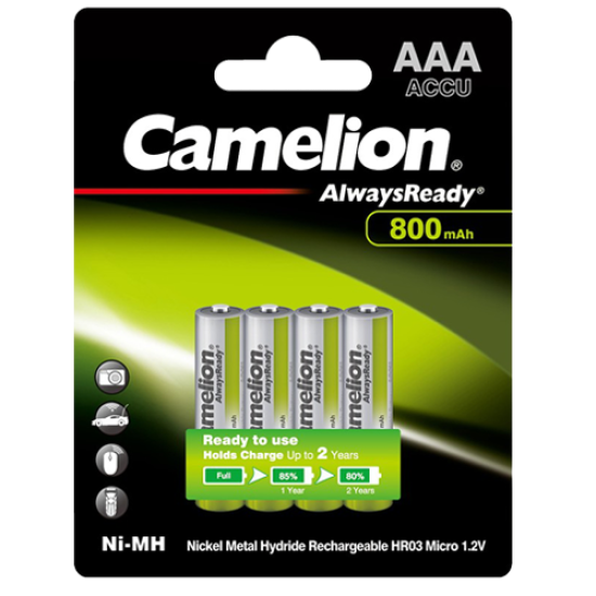 R03AAA800mAh-BP4 ΜΠΑΤΑΡΙΑ CAMELION ALWAYS READY AAA CAMELION