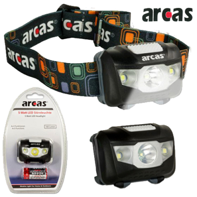 ARC-5W-HEADLIGHT ΦΑΚΟΣ ΚΕΦΑΛΗΣ ARCAS LED 160Lm 5W ΜΕ 7 MODES  ARCAS