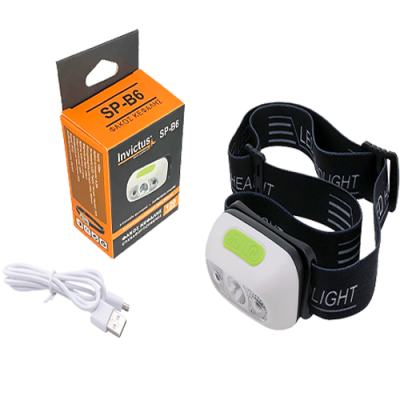 SP-B6 ΕΠΑΝΑΦΟΡΤΙΖΟΜΕΝΟΣ ΦΑΚΟΣ ΚΕΦΑΛΗΣ LED ΑΔΙΑΒΡΟΧΟΣ ΜΕ USB SPERAS
