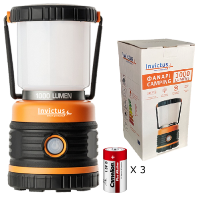 INVICTUS INV-1000-B ΦΑΝΑΡΙ CAMPING 100LM ME 3 ΜΠΑΤΑΡΙΕΣ D (δεν περιλαμβάνονται) INVICTUS INV-1000-B ΦΑΝΑΡΙ CAMPING 100LM ME 3 ΜΠΑΤΑΡΙΕΣ D (δεν περιλαμβάνονται)