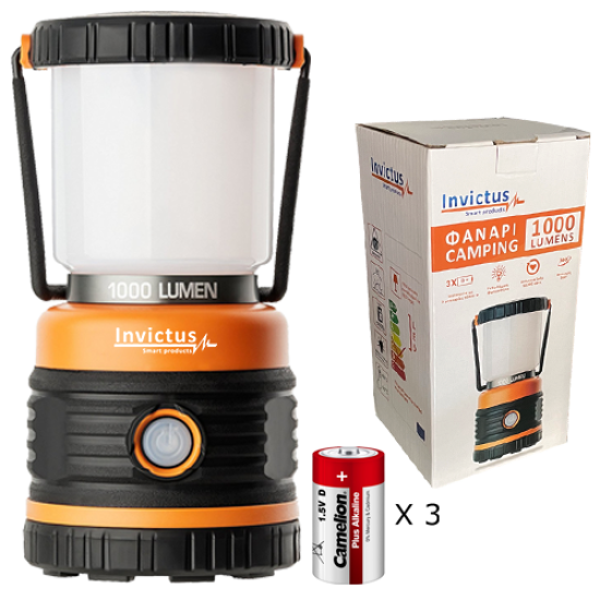 INVICTUS INV-1000-B ΦΑΝΑΡΙ CAMPING 100LM ME 3 ΜΠΑΤΑΡΙΕΣ D (δεν περιλαμβάνονται)