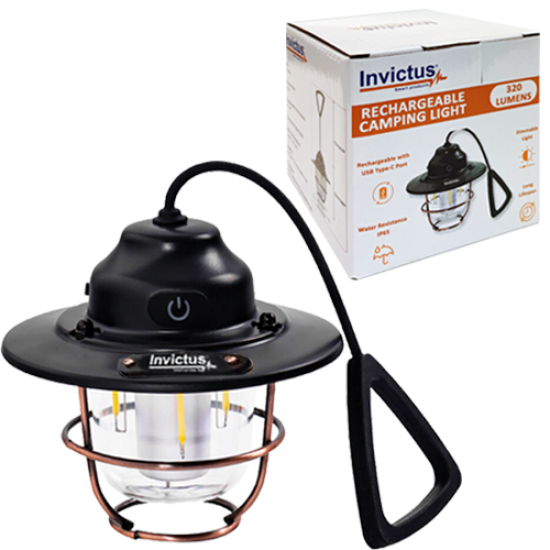 INVICTUS SP-803-L ΕΠΑΝΑΦΟΡΤΙΖΟΜΕΝΟ ΦΑΝΑΡΙ CAMPING 320 LM ΜΕ USB INVICTUS SP-803-L ΕΠΑΝΑΦΟΡΤΙΖΟΜΕΝΟ ΦΑΝΑΡΙ CAMPING 320 LM ΜΕ USB