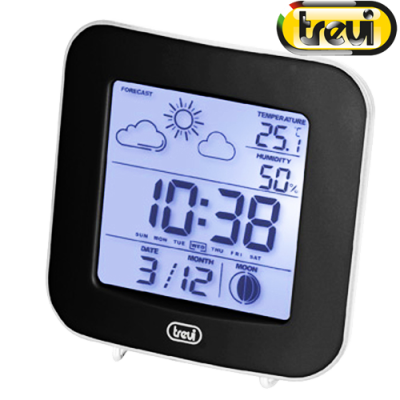 TREVI ME 3106 ΨΗΦΙΑΚΟΣ ΜΕΤΕΩΡΟΛΟΓΙΚΟΣ ΣΤΑΘΜΟΣ ΞΥΠΝΗΤΗΡΙ ΜΑΥΡΟ REVI