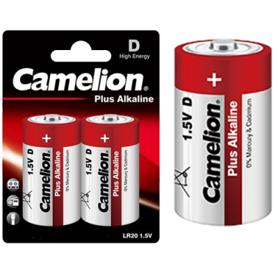 LR20-BP2 ΜΠΑΤΑΡΙΑ CAMELION ΑΛΚΑΛΙΚΗ D 1,5V CAMELION LR20-BP2 ΜΠΑΤΑΡΙΑ CAMELION ΑΛΚΑΛΙΚΗ D 1,5V CAMELION
