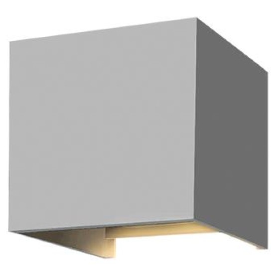 ΑΠΛΙΚΑ LED ΚΥΒΟΣ 2Χ5W ΓΚΡΙ 2CCT 3000-4000k ΑΛΟΥΜΙΝΙΟΥ