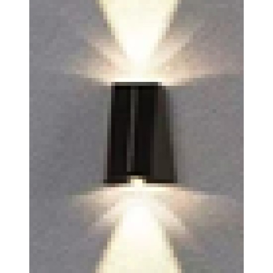 Ηλιακή Επίτοιχη απλίκα UPDOWN με περσίδες 2w 5.5V/1w 3000Κ COB 2 pieces (3V/1W) 