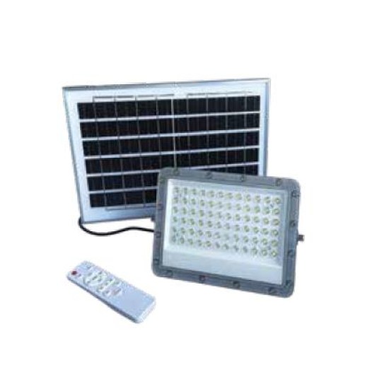 ΗΛΙΑΚΟΣ ΠΡΟΒΟΛΕΑΣ LED 50W  IP65 ΜΑΥΡΟ 4000Κ +ΤΗΛΕΧ/ΡΙΟ+ΚΑΛΩΔΙΟ 2Μ