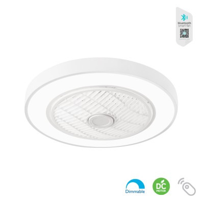 ΑΝΕΜ/ΡΑΣ ΜΠΛΑΦΟΝΙΕΡΑ ΜΕ ΦΩΣ LED CCT 58W DIMMABLE &ΤΗΛ. DC17W Ø50cm MARIN ΛΕΥΚΟ