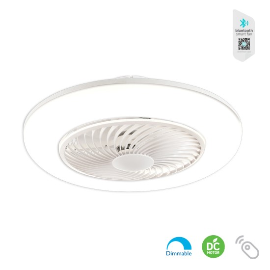 ΑΝΕΜ/ΡΑΣ ΜΠΛΑΦΟΝΙΕΡΑ ΜΕ ΦΩΣ LED CCT 50W DIMMABLE &ΤΗΛ/ΡΙΟ  DC17W Ø50cm ΛΕΥΚΟ CIERZONUOVO