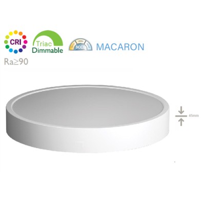 ΦΩΤΙΣΤΙΚΟ LED 32W ΣΤΡΟΓΓΥΛΟ 3CCT 3100LM DIMMABLE  Φ40X4,5cm ΛΕΥΚΟ