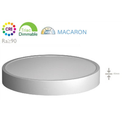 ΦΩΤΙΣΤΙΚΟ LED 32W ΣΤΡΟΓΓΥΛΟ 3CCT 3100LM DIMMABLE  Φ40X4,5cm  ΓΚΡΙ ΜΠΕΤΟ