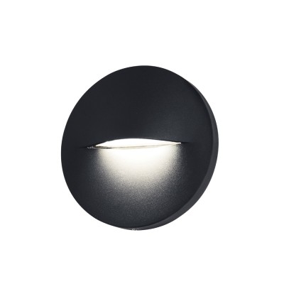 ΑΠΛΙΚΑ  ΣΤΡΟΓΓΥΛΗ LED 3W 4000k ΜΑΥΡΟ ΑΠΛΙΚΑ  ΣΤΡΟΓΓΥΛΗ LED 3W 4000k ΜΑΥΡΟ